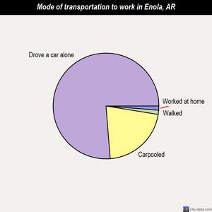 Enola mode of transportation to work chart