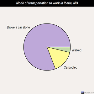 Iberia mode of transportation to work chart
