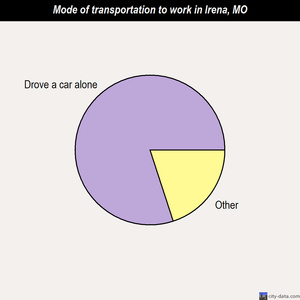 Irena mode of transportation to work chart