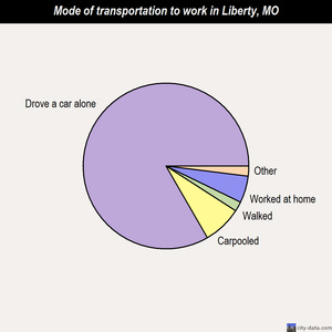 Liberty mode of transportation to work chart