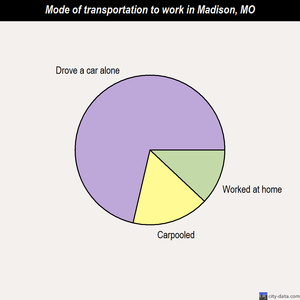 Madison mode of transportation to work chart