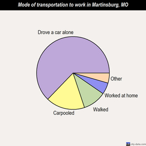 Martinsburg mode of transportation to work chart