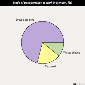 Mendon mode of transportation to work chart