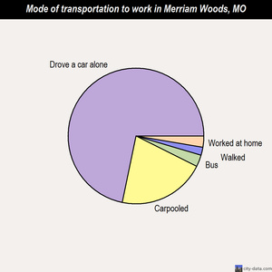 Merriam Woods mode of transportation to work chart