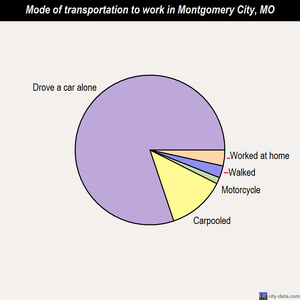Montgomery City mode of transportation to work chart