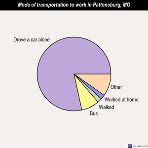 Pattonsburg mode of transportation to work chart
