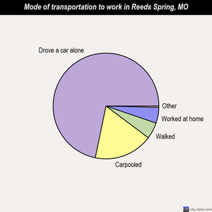 Reeds Spring mode of transportation to work chart