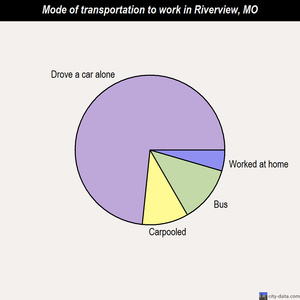 Riverview mode of transportation to work chart