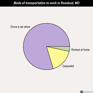 Rosebud mode of transportation to work chart