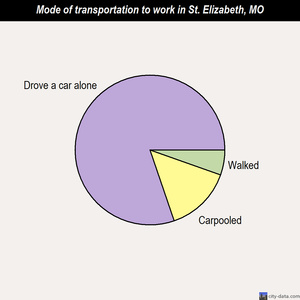 St. Elizabeth mode of transportation to work chart