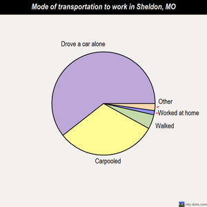 Sheldon mode of transportation to work chart