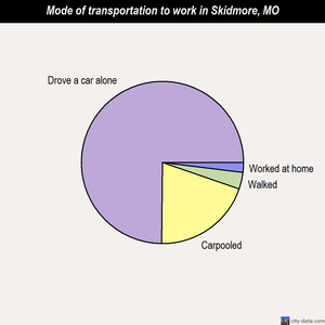 Skidmore mode of transportation to work chart