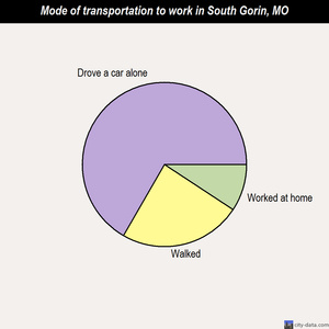 South Gorin mode of transportation to work chart