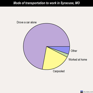 Syracuse mode of transportation to work chart