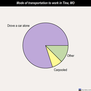 Tina mode of transportation to work chart