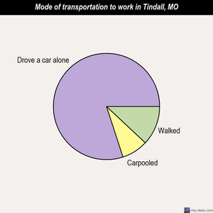 Tindall mode of transportation to work chart