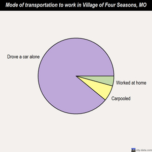 Village of Four Seasons mode of transportation to work chart