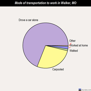 Walker mode of transportation to work chart