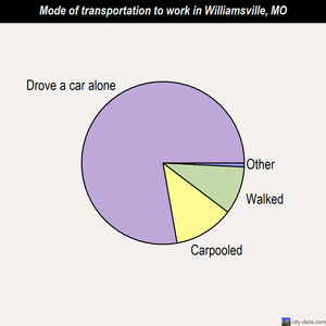 Williamsville mode of transportation to work chart