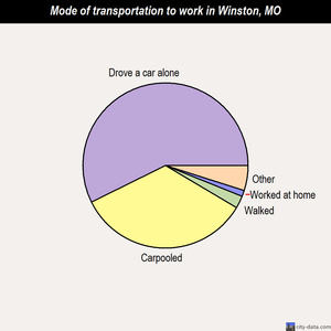 Winston mode of transportation to work chart
