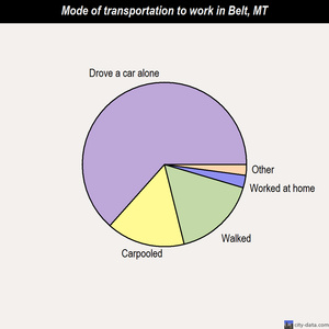 Belt mode of transportation to work chart
