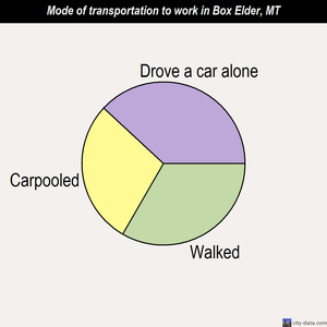 Box Elder mode of transportation to work chart