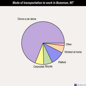 Bozeman mode of transportation to work chart