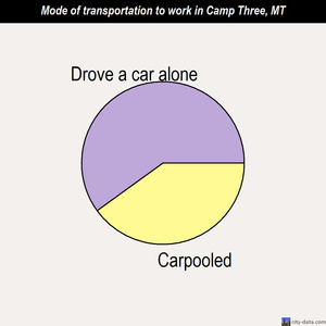 Camp Three mode of transportation to work chart