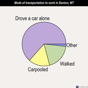 Denton mode of transportation to work chart