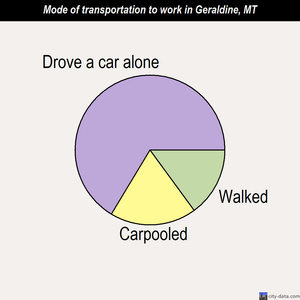 Geraldine mode of transportation to work chart