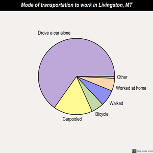 Livingston mode of transportation to work chart