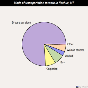 Nashua mode of transportation to work chart