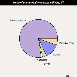Plains mode of transportation to work chart