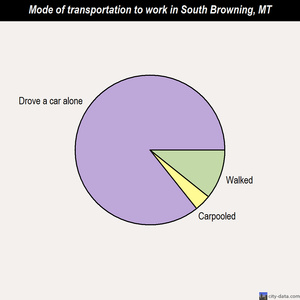 South Browning mode of transportation to work chart