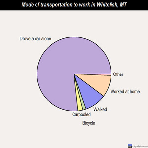 Whitefish mode of transportation to work chart