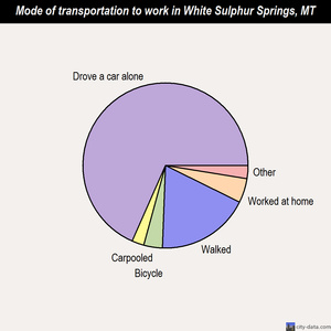 White Sulphur Springs mode of transportation to work chart