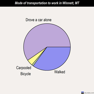Winnett mode of transportation to work chart