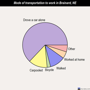 Brainard mode of transportation to work chart