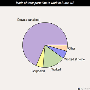 Butte mode of transportation to work chart