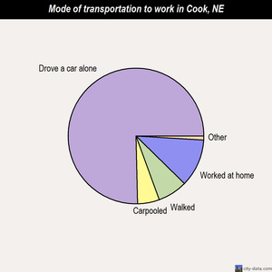 Cook mode of transportation to work chart