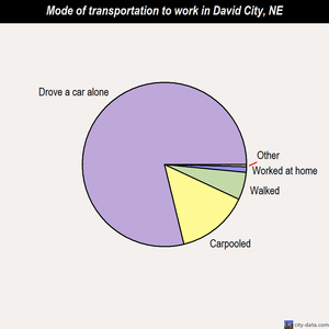 David City mode of transportation to work chart