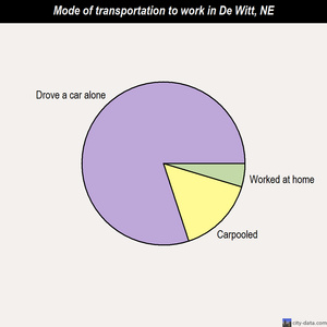De Witt mode of transportation to work chart