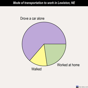 Lewiston mode of transportation to work chart