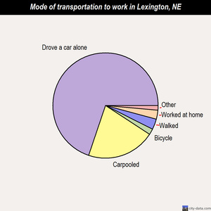 Lexington mode of transportation to work chart