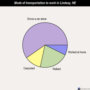 Lindsay mode of transportation to work chart