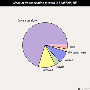 Litchfield mode of transportation to work chart