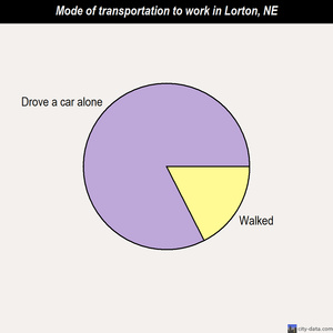 Lorton mode of transportation to work chart