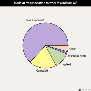 Madison mode of transportation to work chart