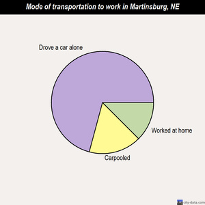 Martinsburg mode of transportation to work chart
