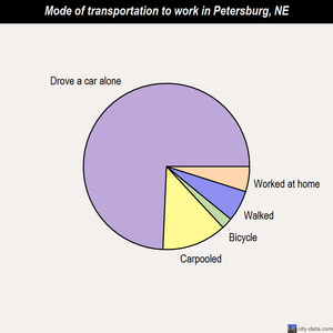 Petersburg mode of transportation to work chart